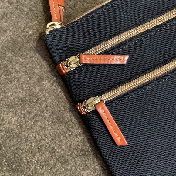 Dooney & Bourke Black and Brown Leather Crossbody Bag - Picture 5 of 7